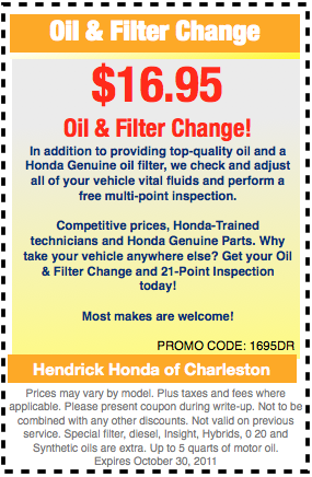 Oil and Filter Special 
